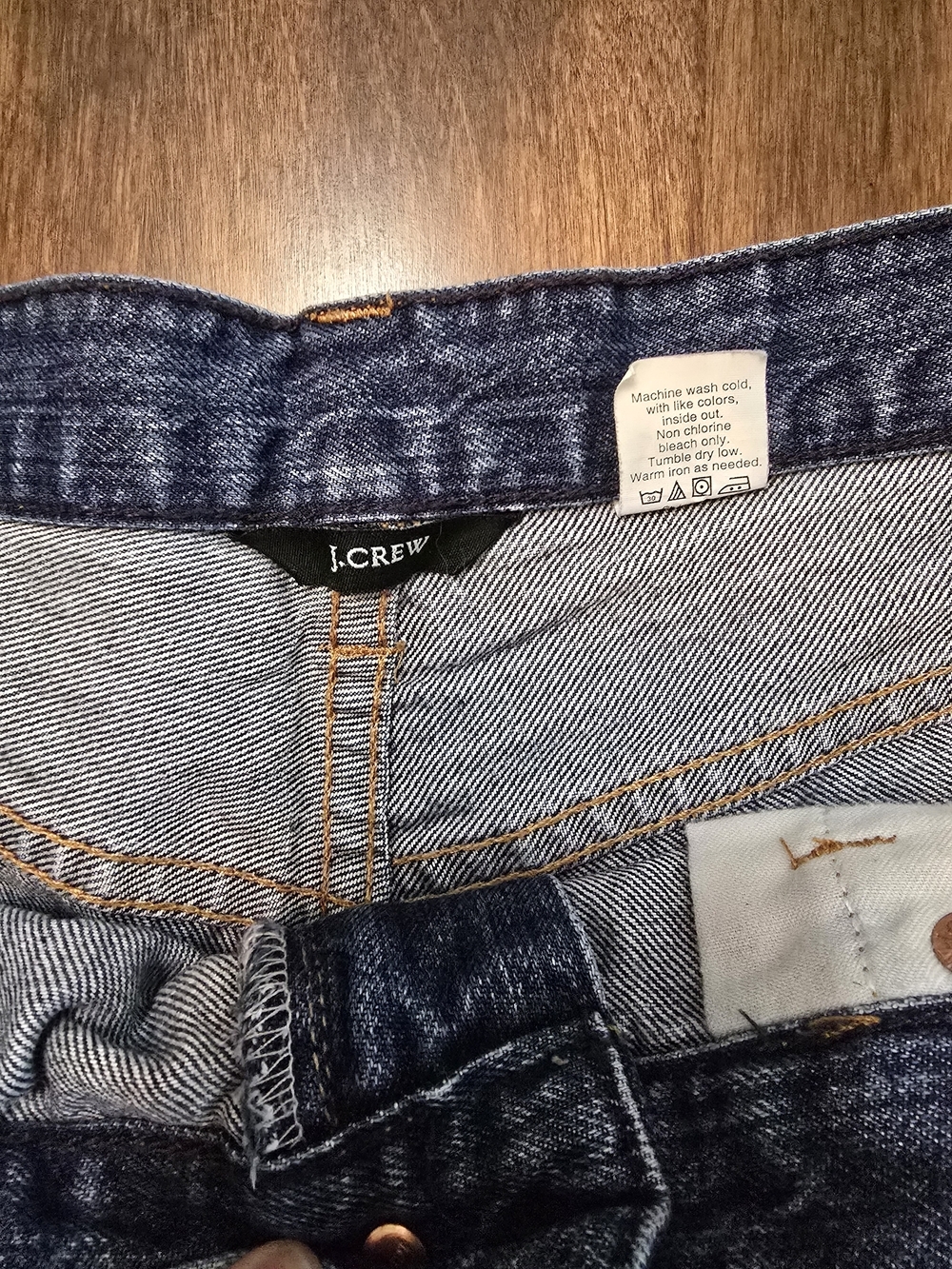 J. Crew Short Distressed Blue Denim Cutoff Shorts - Picture 2 of 3